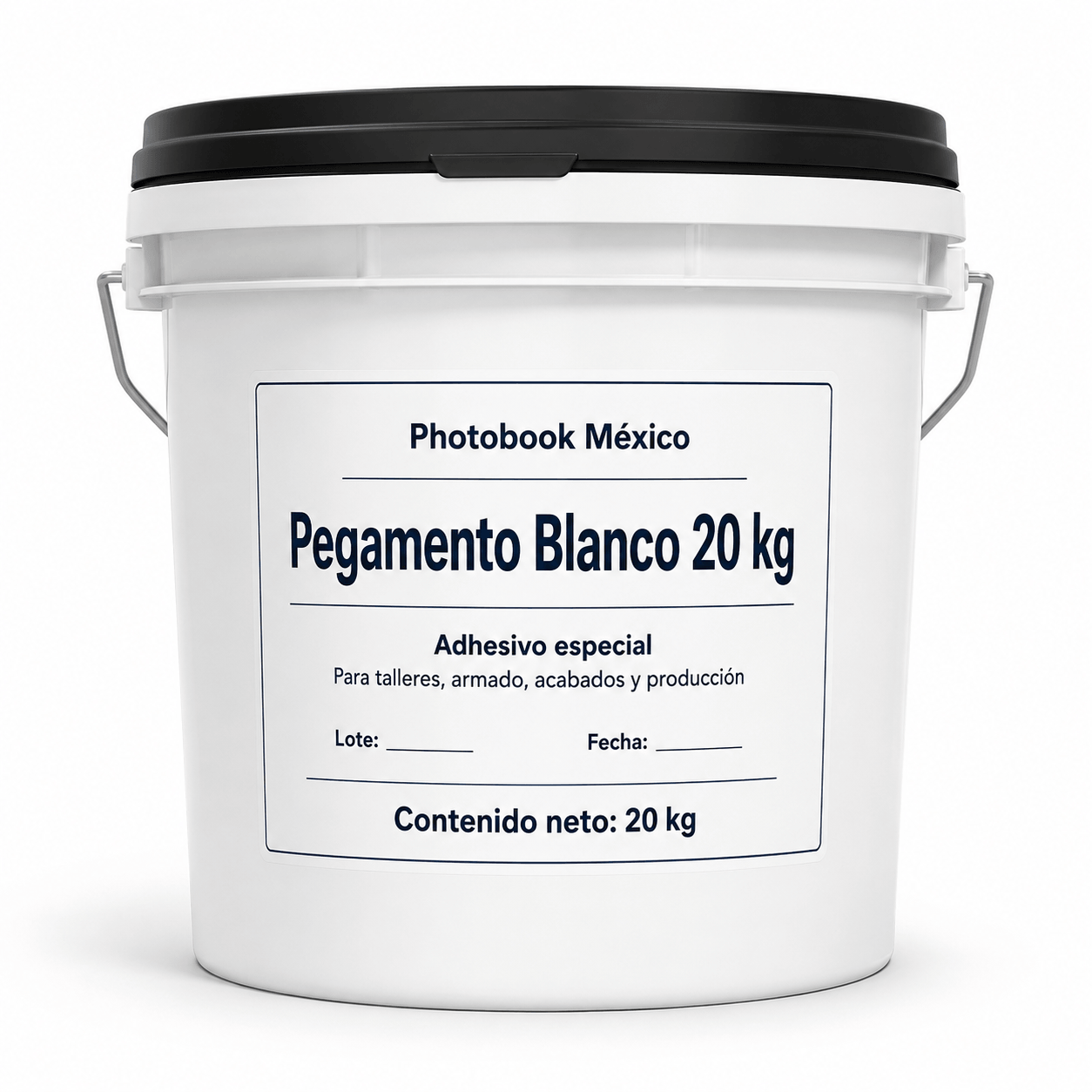 Cubeta Pegamento Blanco 20 kg Photobook México adhesivo especial