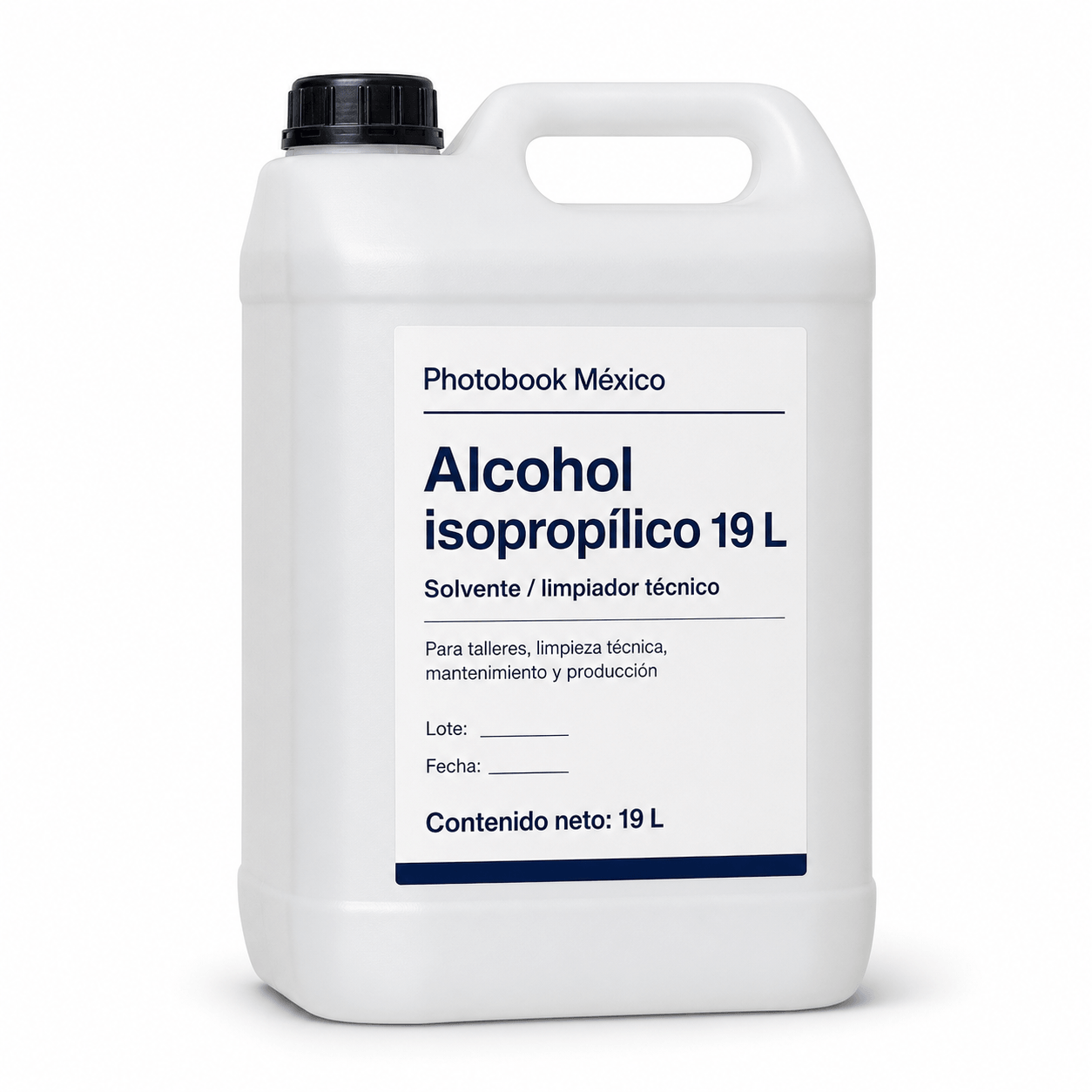 Garrafa Alcohol Isopropílico 19 L Photobook México uso técnico