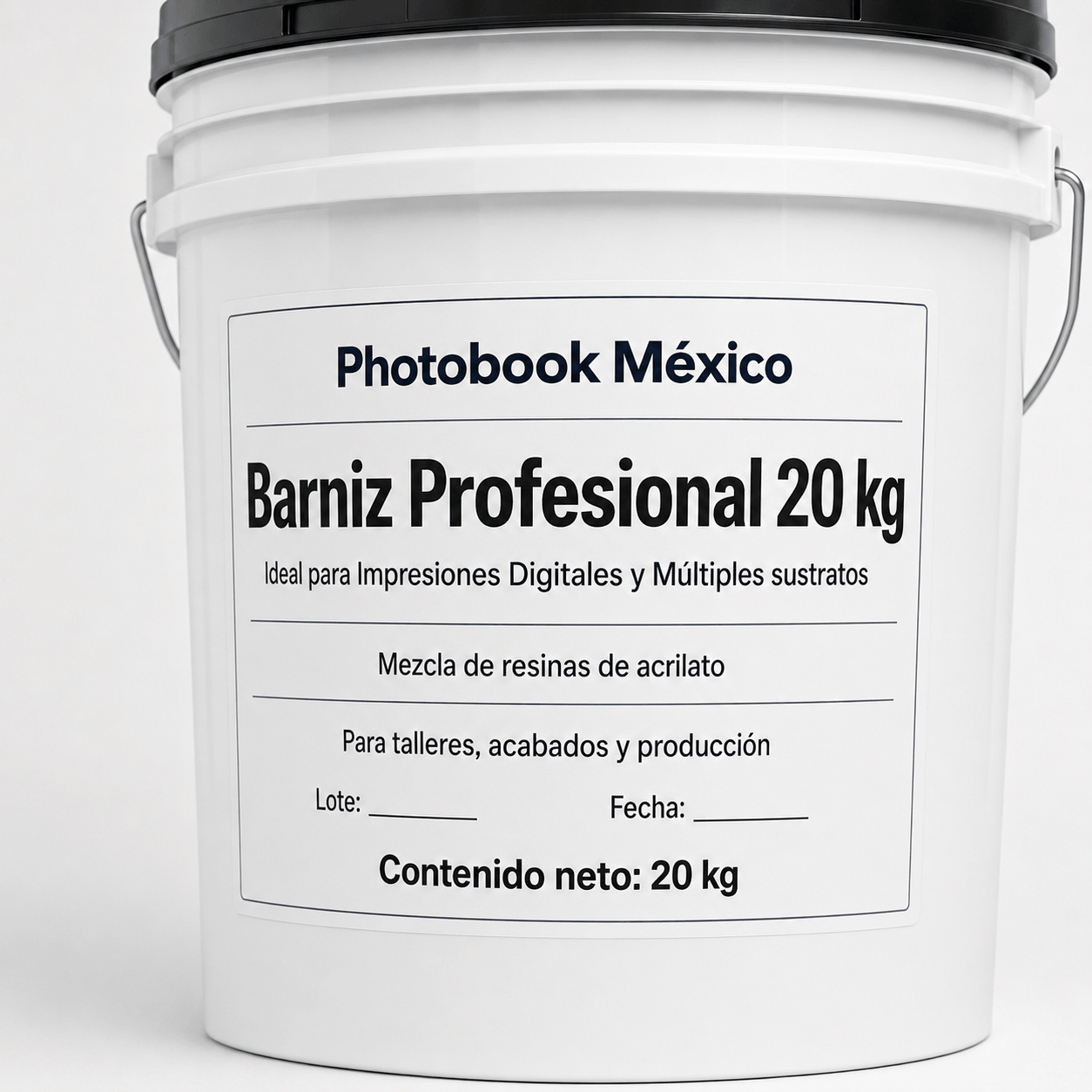 Barniz Profesional 20 kg Photobook México | Mezcla de Resinas de Acrilato para Talleres y Acabados
